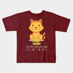 Burger Cat Kids T-Shirt